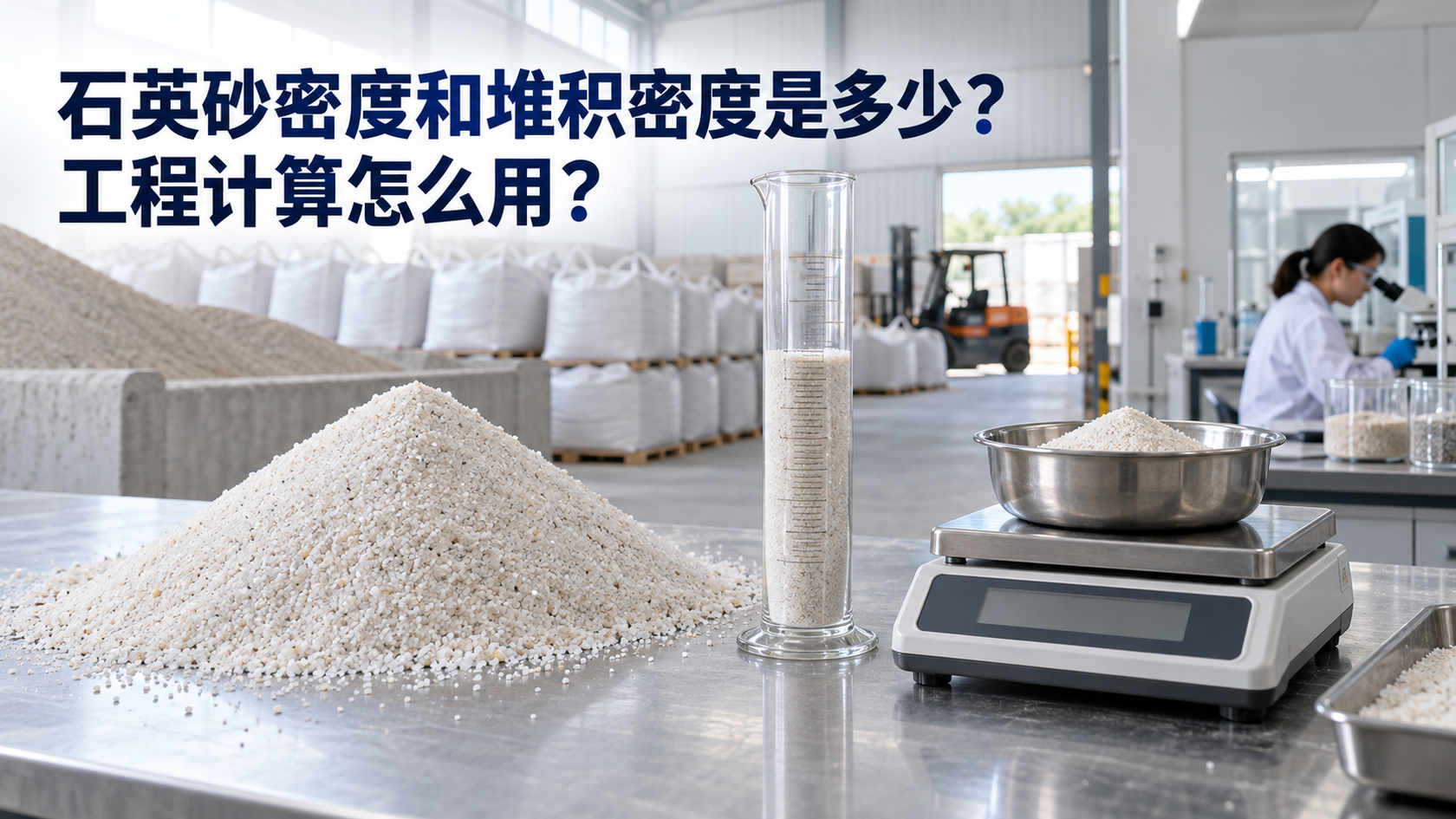 石英砂密度和堆积密度是多少？工程计算怎么用配图